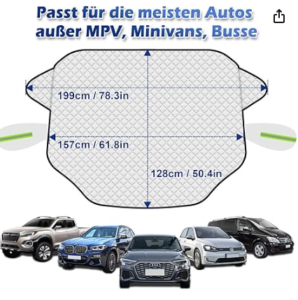 COLOCASTLE Frontscheibenabdeckung &amp; Sonnenschutz für Ihr Auto