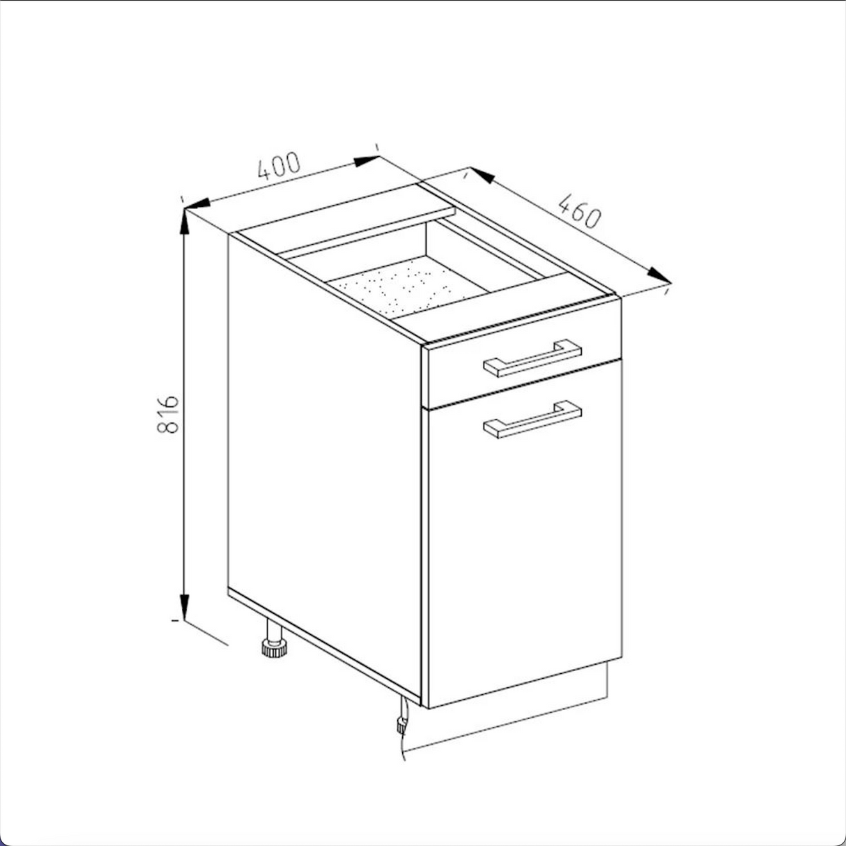 🍽️ Vicco Küchenunterschrank Raul Weiß 40 cm