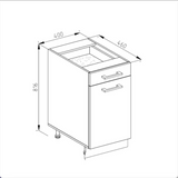 🍽️ Vicco Küchenunterschrank Raul Weiß 40 cm