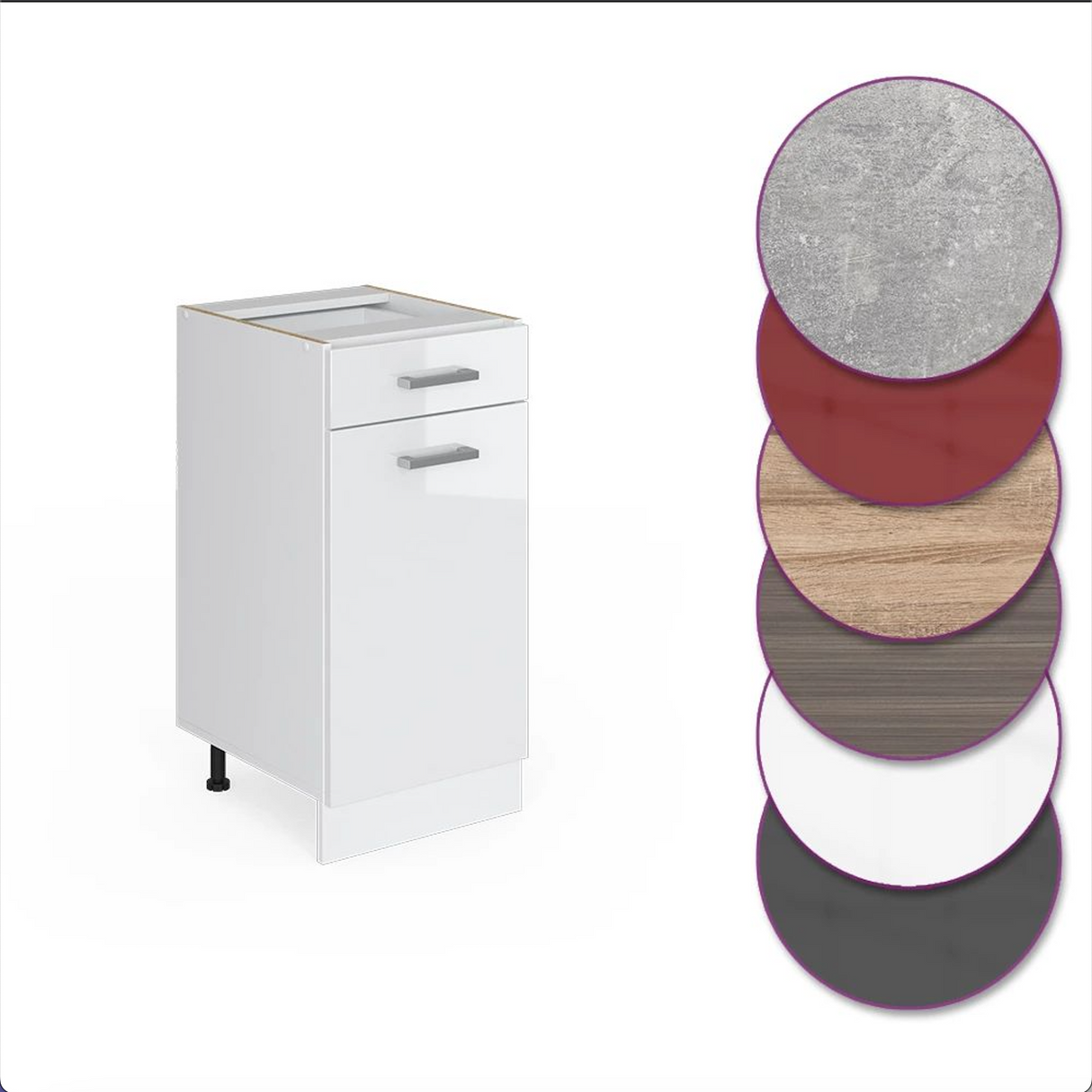 🍽️ Vicco Küchenunterschrank Raul Weiß 40 cm