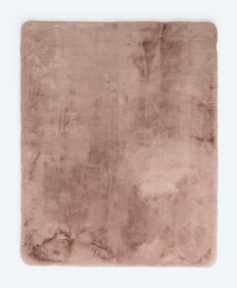 🧶 Edelzeit Teppich „Britt“ 140×200 cm – Taupe, Kaninchenfell-Optik, neu