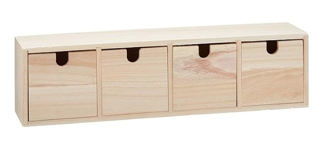 🗄️ Artemio Schubladenschrank Holz 44×10×15 cm – Beige, neu