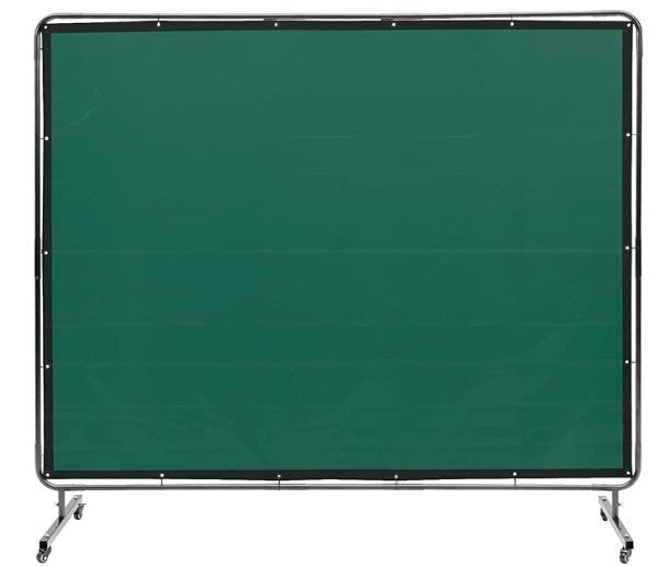 🛠️ VEVOR Schweißvorhang 1,8×2,4 m – Grün, mobil mit Rollen, UV-Schutz - B-Ware