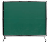 🛠️ VEVOR Schweißvorhang 1,8×2,4 m – Grün, mobil mit Rollen, UV-Schutz - B-Ware