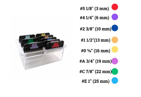 ✂️ ANDIS Edelstahl Aufsteckkammset 8 tlg. extra breit für Snap-On Scherköpfe - neu