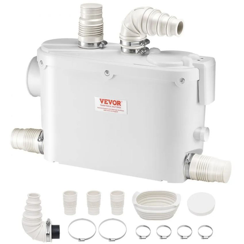 🚽 VEVOR Hebeanlage 500 W mit Zerkleinerer