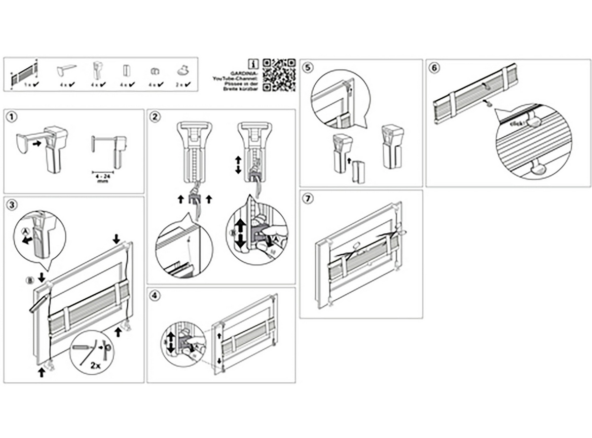 🪟 Gardinia Plissee 60×130 cm „Bella Blätter“ – B-Ware!