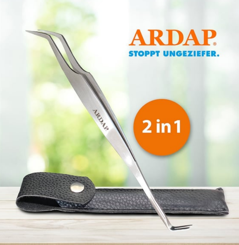 ARDAP 2-in-1 Zeckenhaken aus Edelstahl