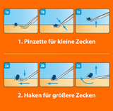 ARDAP 2-in-1 Zeckenhaken aus Edelstahl