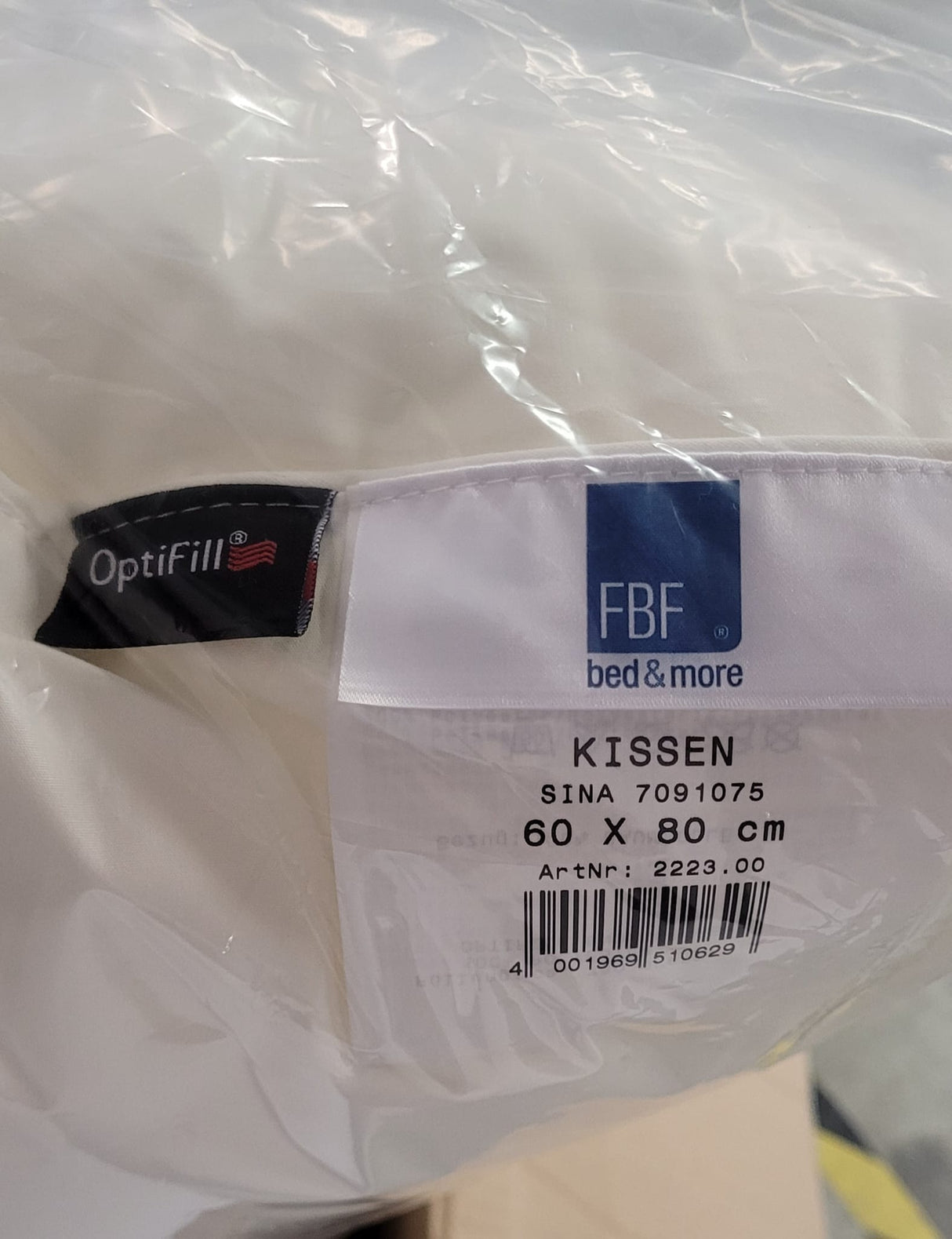 🛏️ FBF Sina Synthetik-Kissen 60x80 cm (B-Ware)
