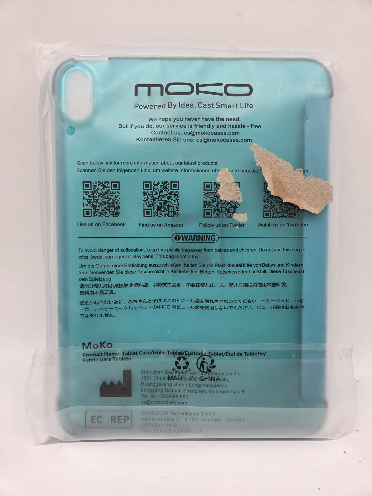 🔵 MoKo iPad Hülle Pagodenblau – B-Ware!