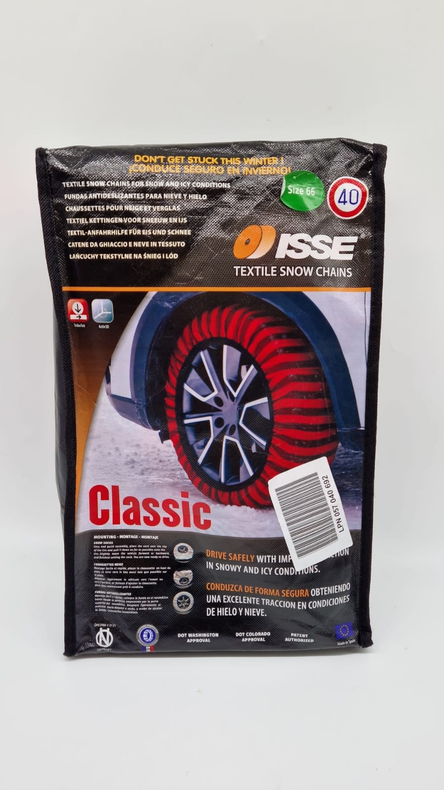 ❄️ ISSE Schneesocken CLASSIC 255/50 R20 – Textilketten, TÜV/ONORM - B-Ware