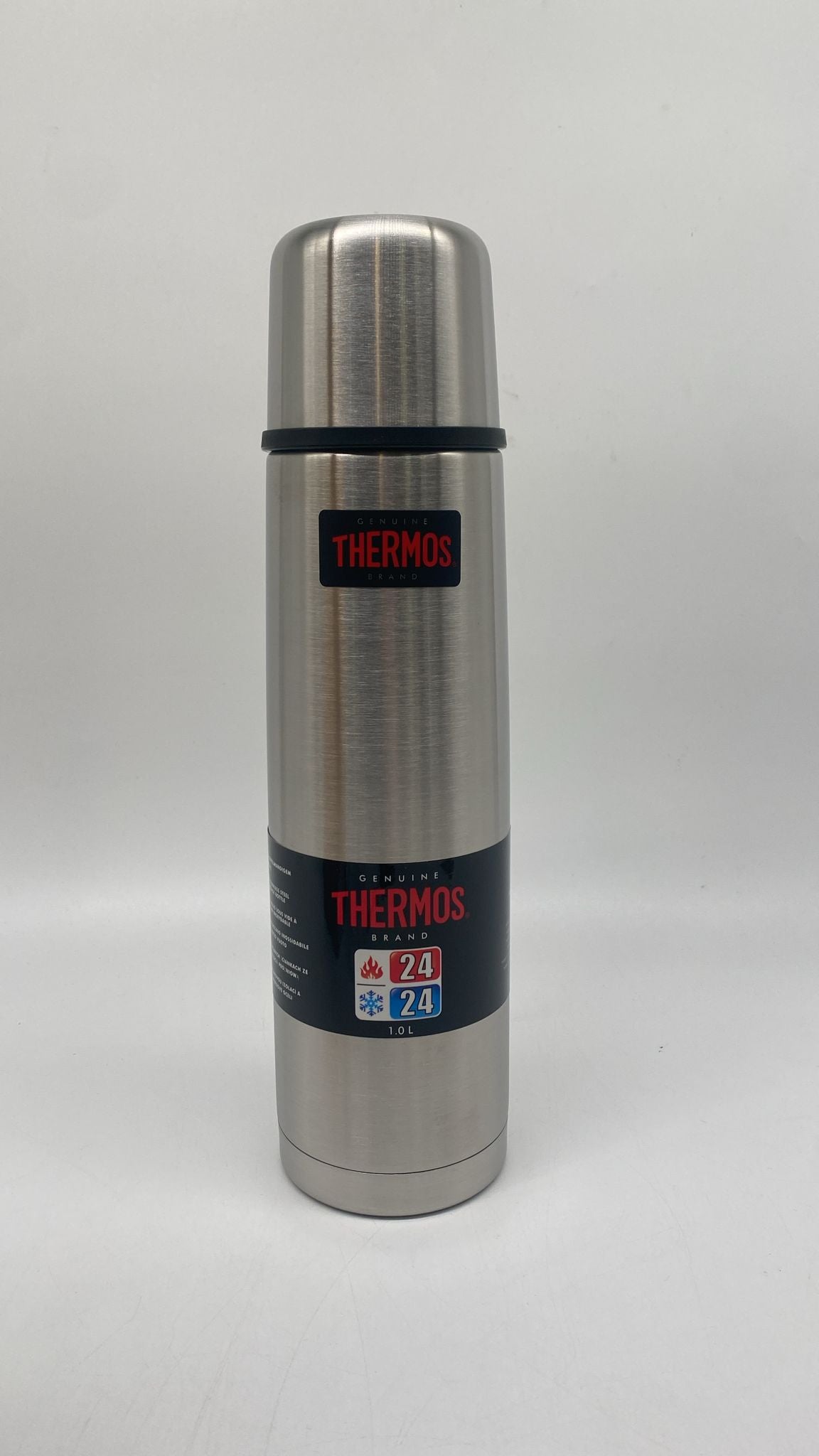 🥤 LIGHT & COMPACT Isolierflasche 1,0 L – 24h heiß/kalt, mit Trinkbecher - B-Ware