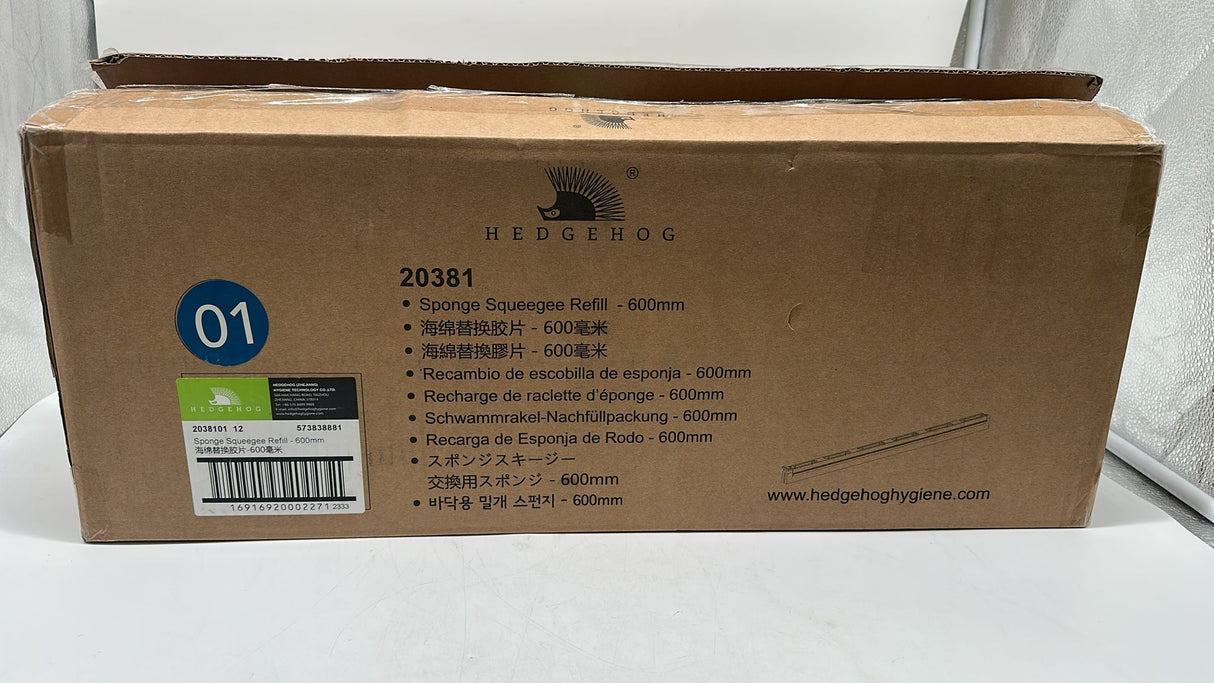 🧽 Hedgehog Sponge Squeegee Refill 600 mm – Blau, neu