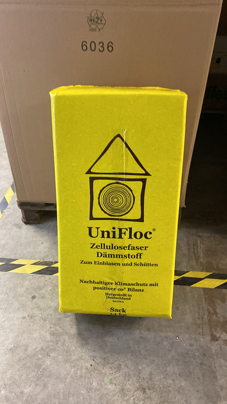 🏠 Unifloc Zellulose-Schüttdämmung 14 kg – Wärmedämmung für Dach, Wand & Boden, neu