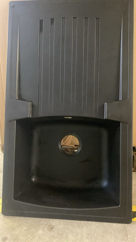 🚰 STRADOUR Einbauspüle Arena 86×50 cm Schwarz – 1 Becken + Abtropffläche - B-Ware