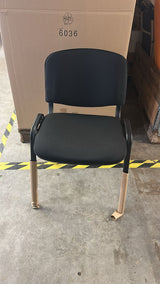 🪑 Topsit Wartezimmerstuhl Schwarz – stapelbar, gepolstert, Metallgestell - neu
