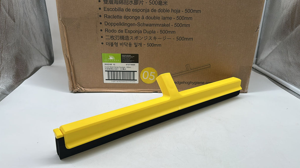 🧽  Hedgehog Double Bladed Sponge Squeegee 500 mm – Gelb, neu