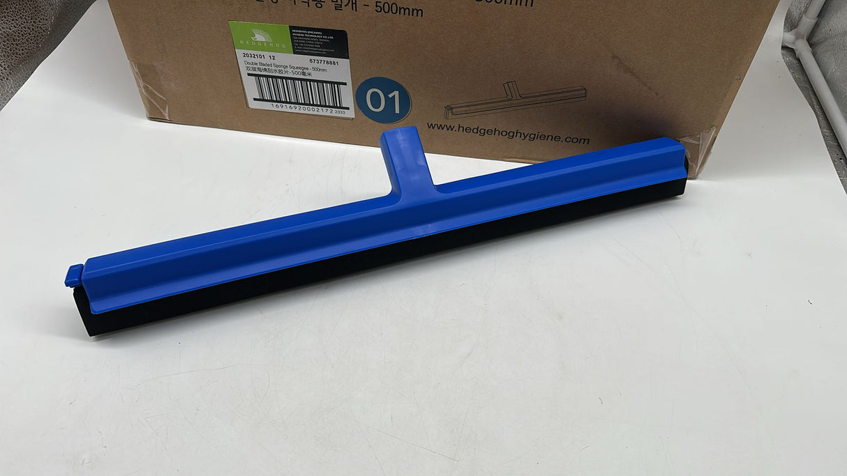 🧽  Hedgehog Double Bladed Sponge Squeegee 500 mm – blau, neu
