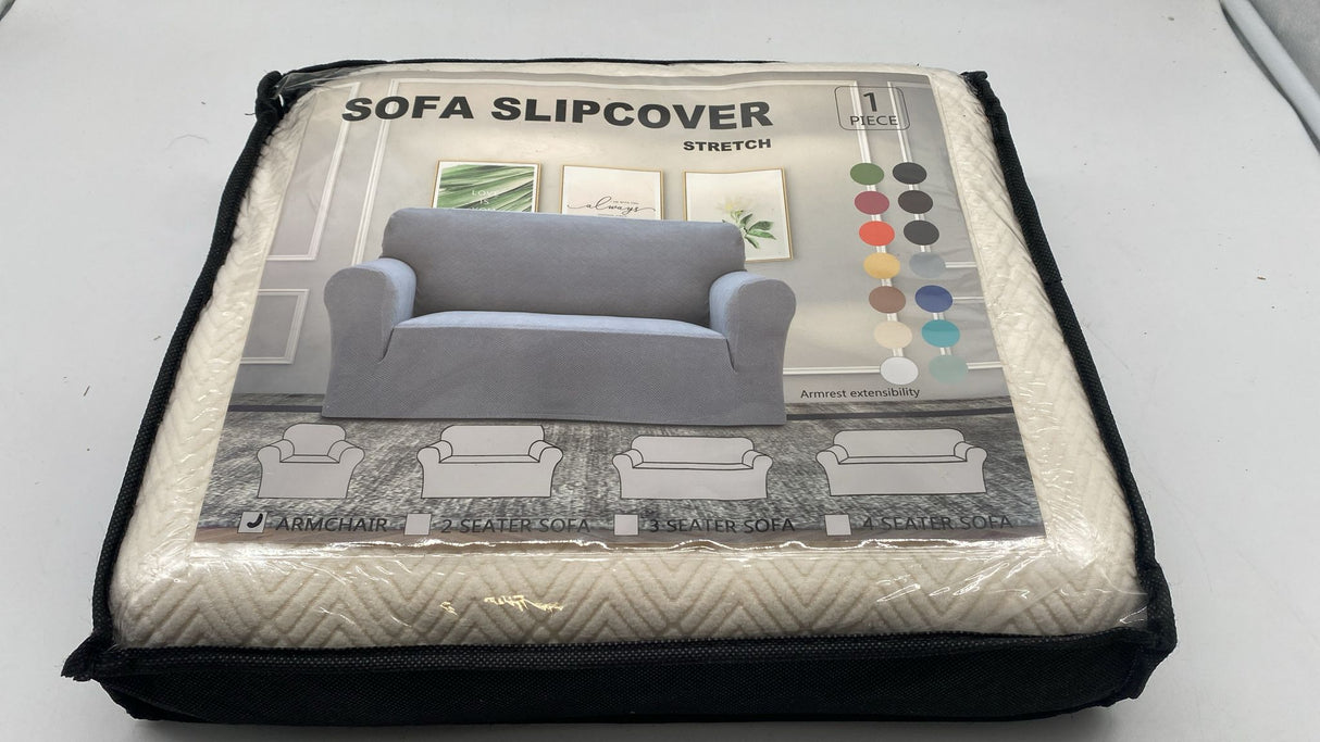 🛋️ Sofa Überzug 1-Sitzer Beige – Stretch, rutschfest, waschbar, neu