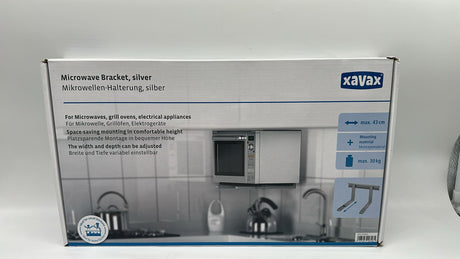 🔧 Xavax Mikrowellenhalterung ausziehbar – Wandhalter silber, neu