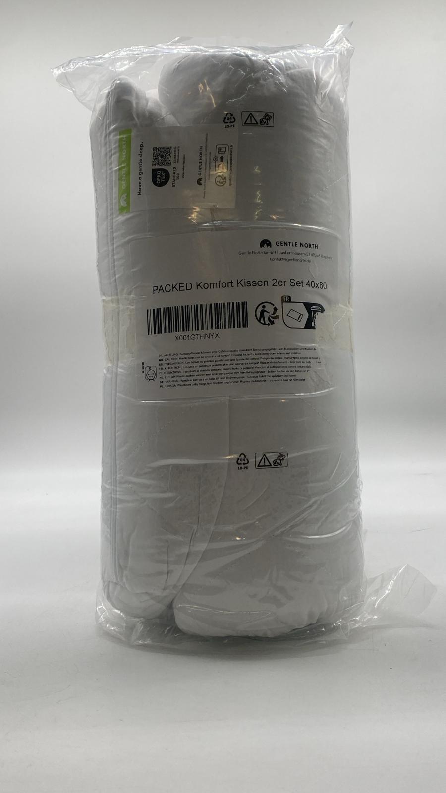 🛏️ Microfaserkissen 40×80 cm 2er Set – waschbar, allergikerfreundlich, neu