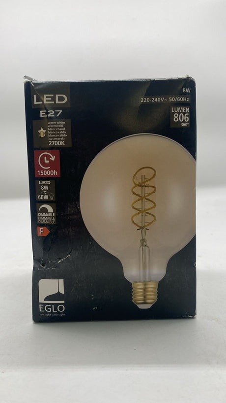 💡 EGLO LED Spiral Globe G125 E27 dimmbar – Vintage Edison Lampe warmweiß - B-Ware
