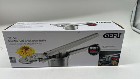 🥔 GEFU Prenso Kartoffel-, Saft- & Spätzlepresse Edelstahl - neu