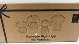 🍄 4er Set Glas Pilz LED Deko Lichter – Stimmungslicht für Wohnzimmer & Schlafzimmer - neu