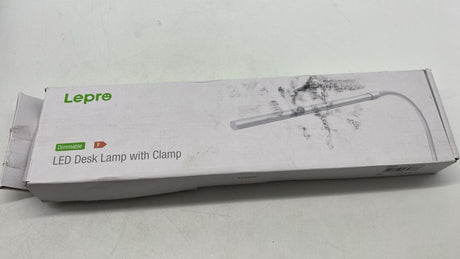 💡 LEPRO LED Tischlampe mit Klemme – Schwenkarm Schreibtischlampe Weiß - B-Ware