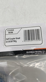 🔩 Half Coupler Small 32–35 mm – Rohrschelle 75 kg TÜV zertifiziert - neu