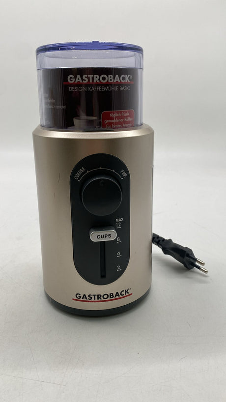 ☕ Gastroback 42601 Kaffeemühle – Edelstahl Mahlwerk 5 Stufen Grau - B-Ware