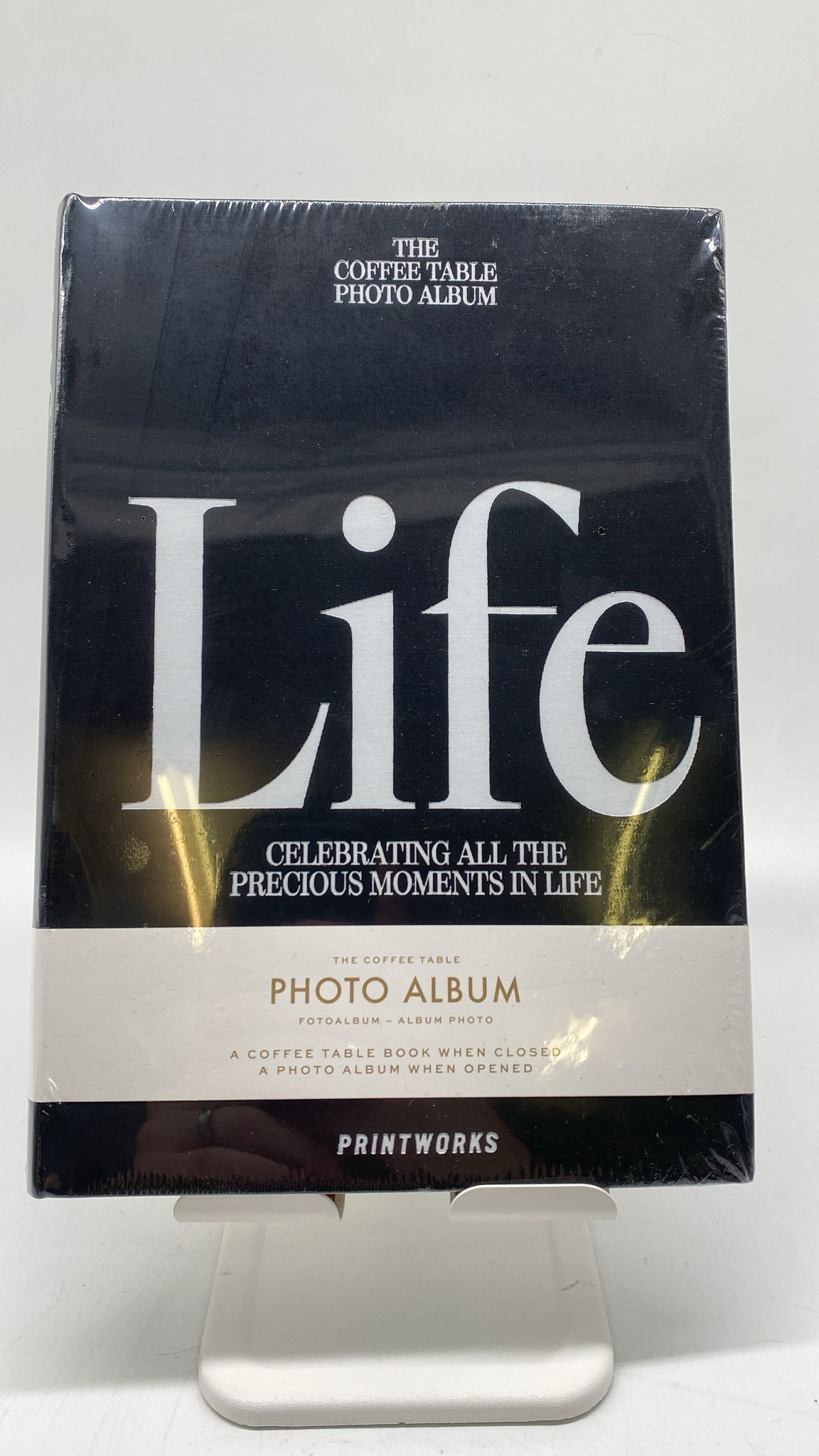 📸 Fotobuch „LIFE“ – 80 Seiten Stoffeinband Schwarz für 160 Fotos - neu