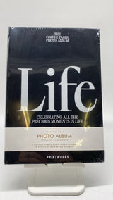 📸 Fotobuch „LIFE“ – 80 Seiten Stoffeinband Schwarz für 160 Fotos - neu