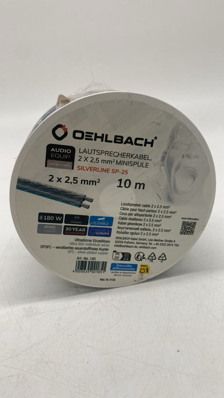 🔊 Oehlbach Silverline SP-25 10m – Lautsprecherkabel 2x2,5mm² HiFi - neu