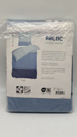 🛏️ Arctic Bettwäsche 135×200 cm – Biber/Flanell, Baumwolle, Blau gestreift - B-Ware