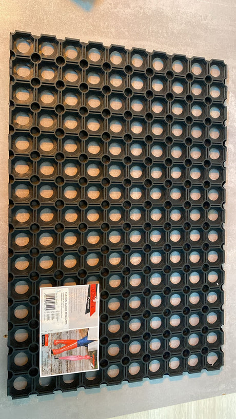 Ringgummimatte 40×60 cm Schwarz – 100% Gummi, 15 mm stark, robust - neu