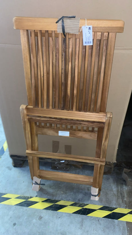 🪑 Toledo Esszimmerstuhl aus Teak – 46×62×89 cm, Egen - B-Ware