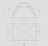 Quick Palm Strandmuschel -Schnell Aufgebaut, UV-Schutz und Frisches Design