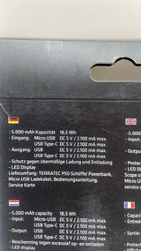 🔋 Terratec P50 Schöffel – Powerbank - B-Ware