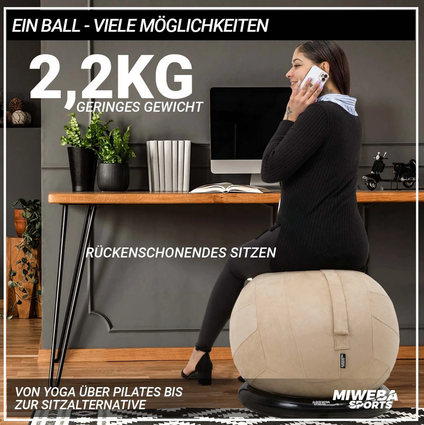 🏋️‍♀️ Miweba 4in1 Gymnastikball 65 cm