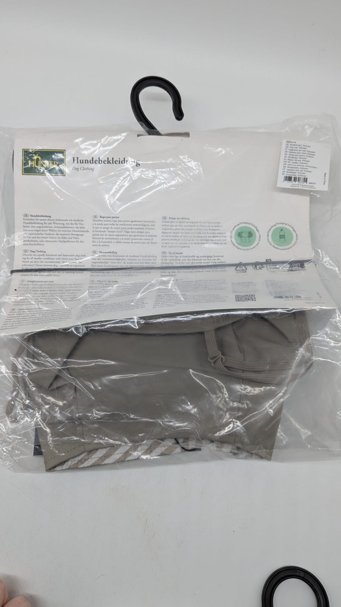 🐾 HUNTER Hunde-Regenmantel Milford – Taupe (Größe 35) - NEU