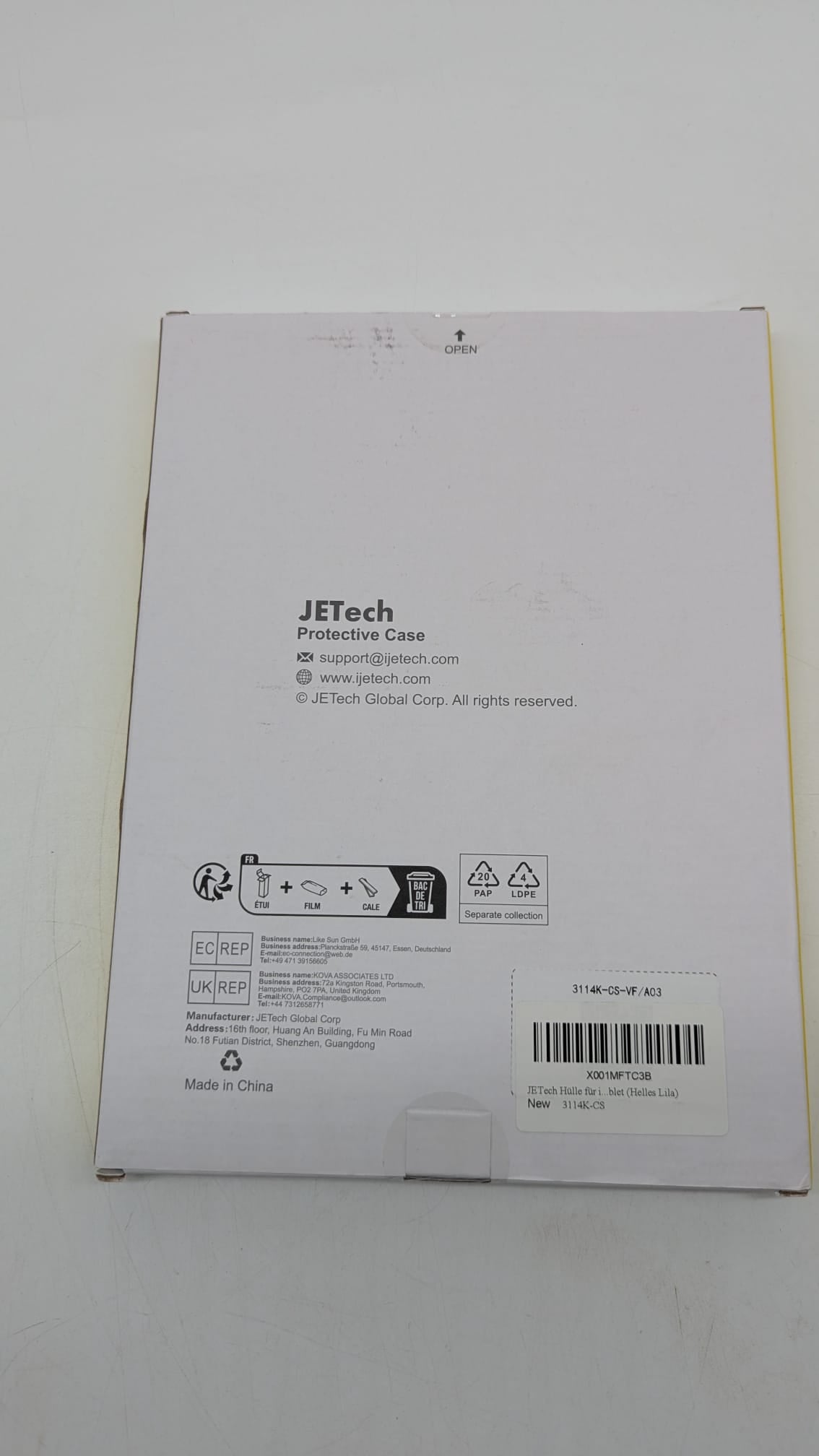 📱 JETech Hülle für iPad Mini 6 (2021) – 6. Generation | Farbe: Helles Lila - NEU