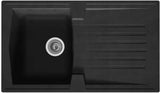 🚰 STRADOUR Einbauspüle Arena 86×50 cm Schwarz – 1 Becken + Abtropffläche - B-Ware
