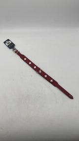 🐶 HUNTER Halsband Swiss 47 – Rot/Schwarz, Leder, 38–43,5 cm - B-Ware