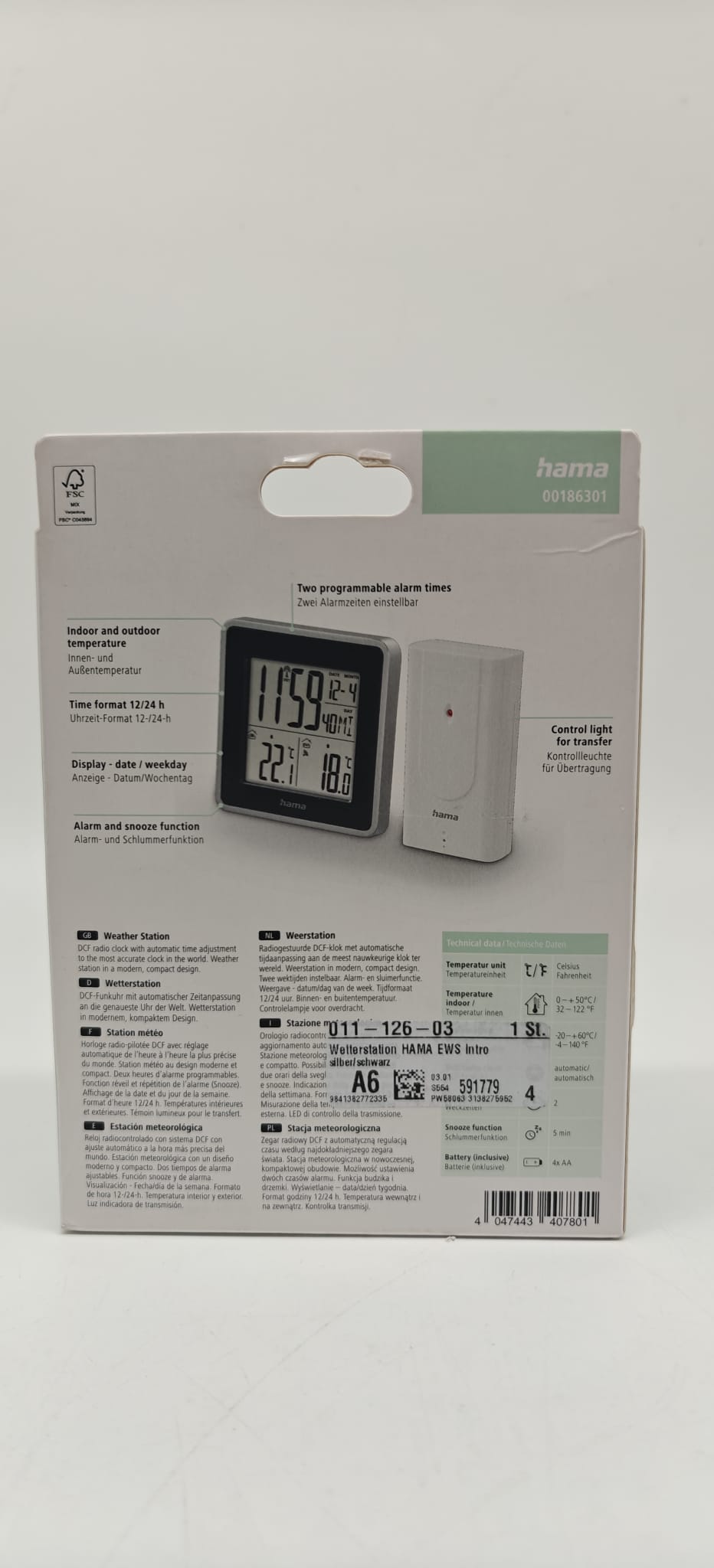 🌦️ HAMA EWS Intro Wetterstation 97933334 - B-Ware