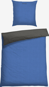 🛏️ SCHIESSER Bettwäsche 'Doubleface Renforcé' – Royalblau, Dunkelgrau, 135 x 200 cm 🛏️