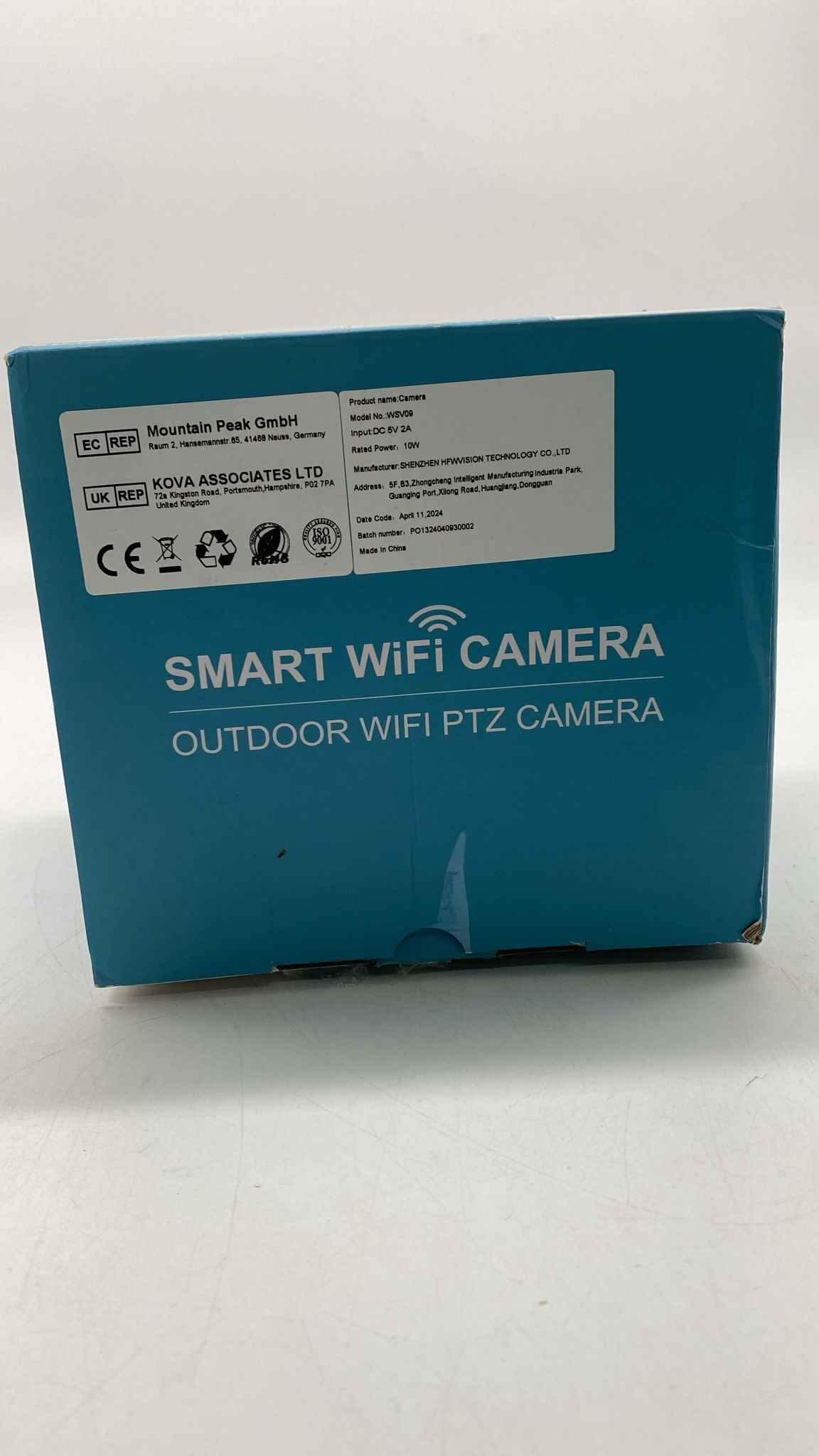 🎥 Smart WiFi Kamera WSV09 – ⚪ weiß, 🌦️ Outdoor - B-Ware