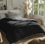 🌟 Zelesta Royalbed – Schwarz & Anthrazit, 135 x 200 cm 🌟