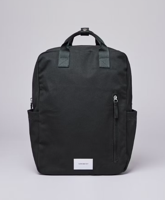 🌟 Sandqvist Knut Rucksack – Schwarz  🌟